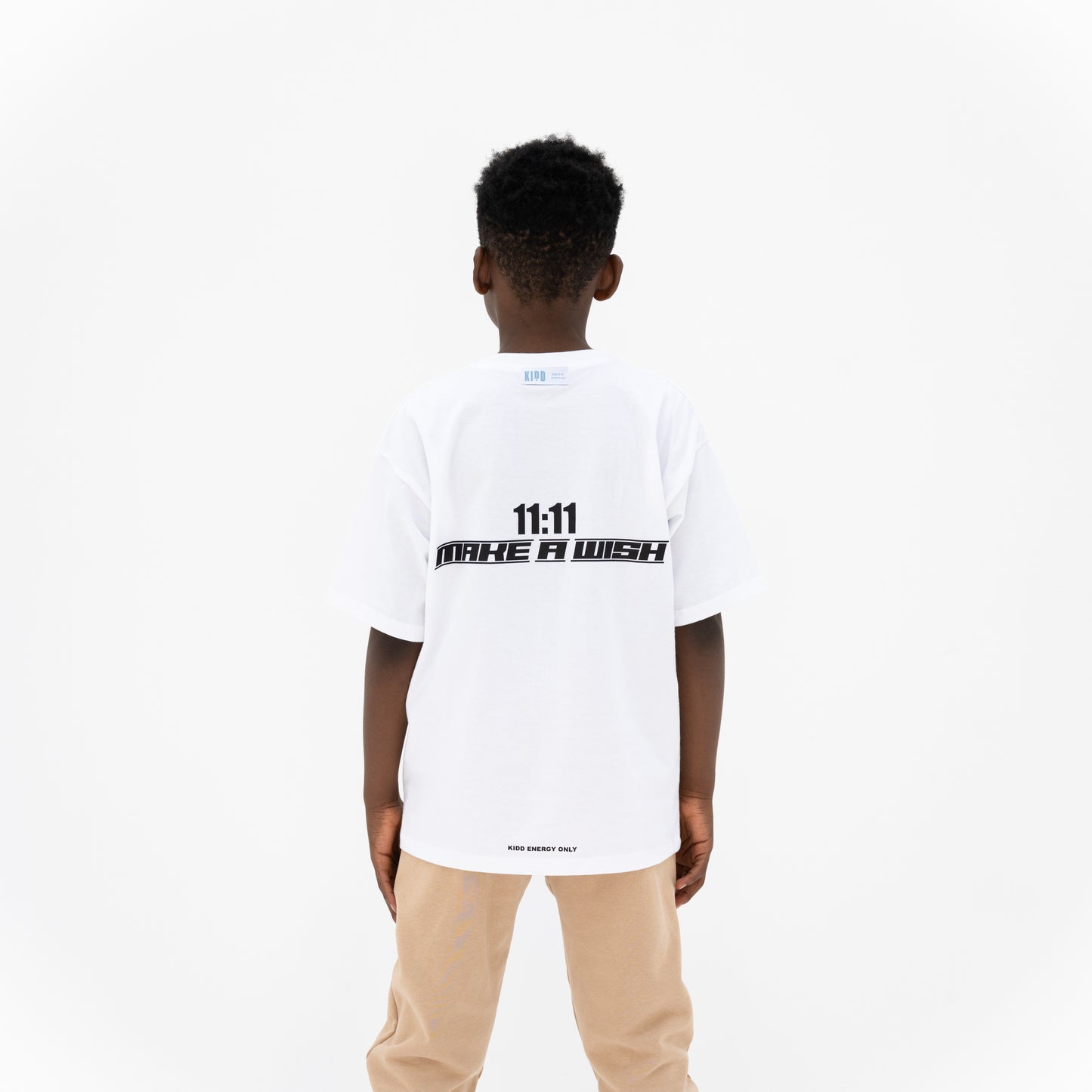 KIDD, @kidd.ae e-shop conceptual children’s brand genderless clothing 11:11 t-shirt color white Dubai