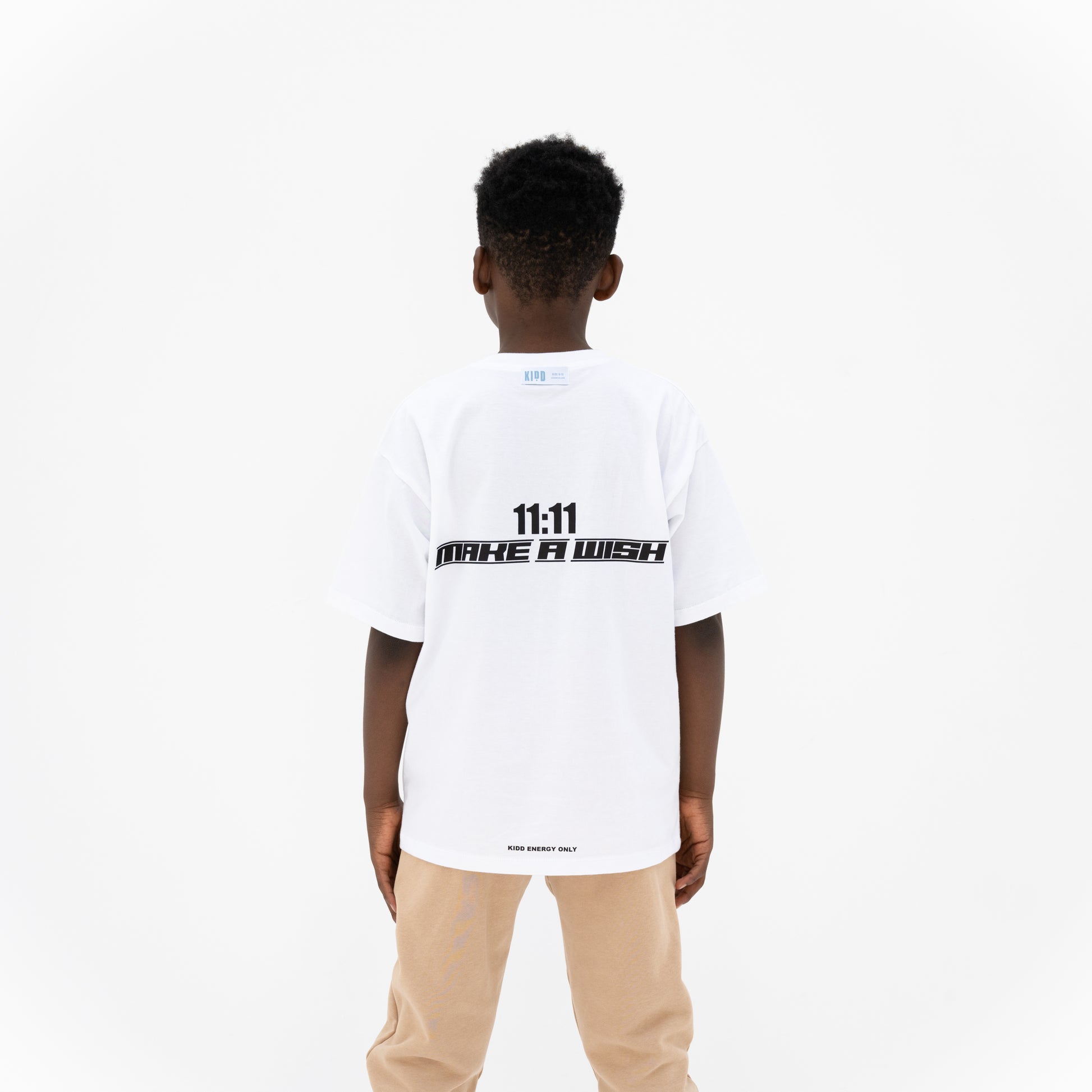 KIDD, @kidd.ae e-shop conceptual children’s brand genderless clothing 11:11 t-shirt color white Dubai