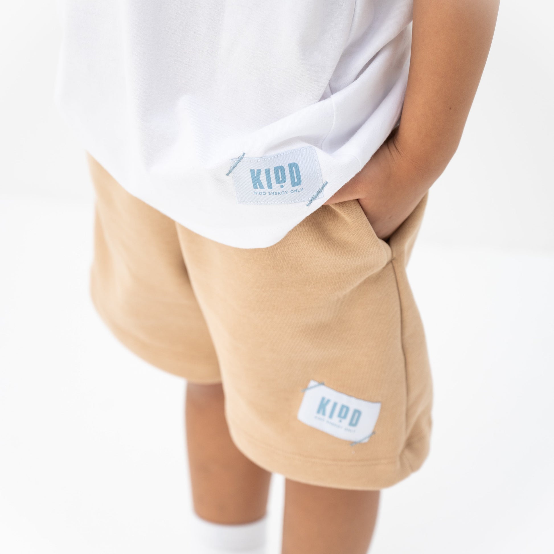 KIDD, @kidd.ae e-shop conceptual children’s brand genderless clothing I AM t-shirt color white Dubai