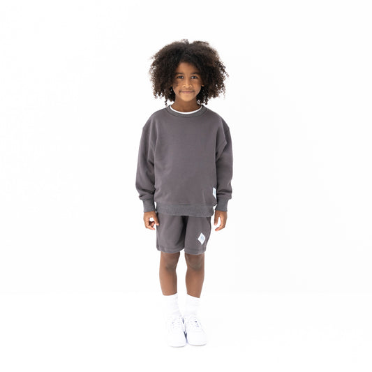 KIDD, @kidd.ae e-shop conceptual children’s brand genderless clothing 11:11 sweatshirt color medium grey Dubai