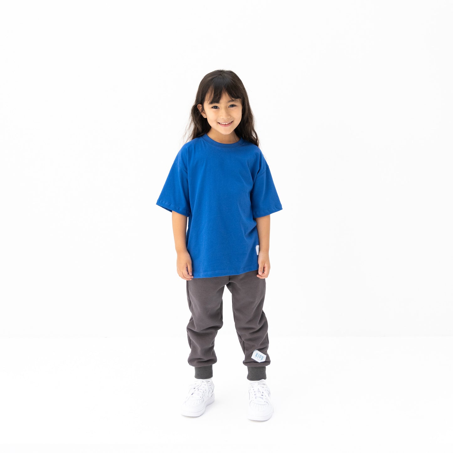 KIDD, @kidd.ae e-shop conceptual children’s brand genderless clothing 11:11 t-shirt color cobalt blue Dubai