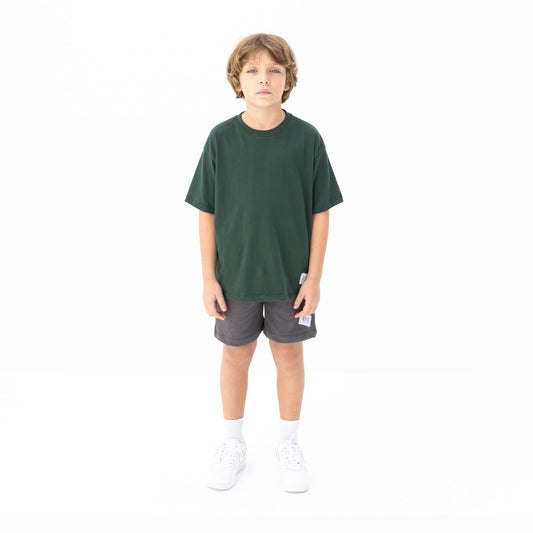 KIDD, @kidd.ae e-shop conceptual children’s brand genderless clothing 11:11 t-shirt color bottle green Dubai